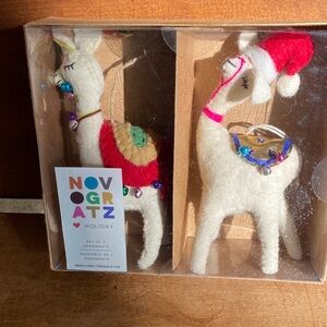 Novogratz 2 Llama ornaments